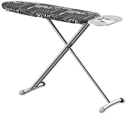 Trendi Ironing Board | Iron Holder & Silicone Stoppers | Fully Adjustable Height | Innovative Design | Space-Saving Solution-Jumbo Rest-Holding Tray (Design may vary)