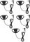 Yosoo Health Gear 5PCS Mono Earpiece, 3.5mm Plug Headphones, D Shape Earpiece Wired One Ear Headphones Earpiece Headset for Two Way Radios Walkie Talkie