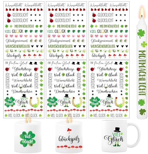 BOFUNX 6pcs Pagatinas para Velas de Calendarios Adviento Adhesivos para Velas DIY de Adviento de Navidad