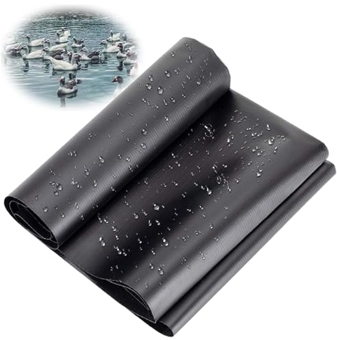 Bâche d'étang Noir 2x4m 3x4m 4x4m 5x4m Revêtement de Bassin en Caoutchouc Robuste Membrane pour Étang en PVC Liner de Jardin 0.5mm Epaisseur pour Bassin, pour Bassin Koi, Cascades d'eau, Baies ( Coule