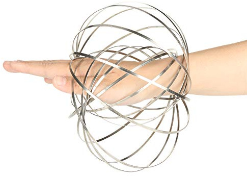 Bnineteenteam Pulsera mágica de 2 Piezas, Aro de Juego de Acero Inoxidable para aliviar el estrés, Ideal para niños y Adultos