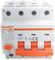 MeanWell Interruttore Magnetotermico Differenziale Trifase Tipo A 300mA, RCBO 3P+N C32 32A, Curva C 6000A 380V, 4 Poli Da 4 Moduli Barra DIN