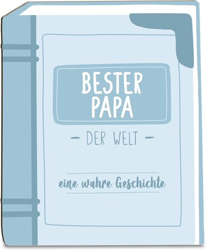 Papa Geschenk Holzkarte - Bester Papa der Welt Buch Geburtstagskarte - Geschenk Vatertag, Dad, Erster Vatertag, Geschenk Papa, Vatertag Geschenk, Geschenke für Papa, Geschenk für Papa, Vater Geschenk