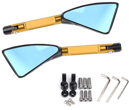 Motorrad Lenkerendenspiegel Für K&AWASAKI Für Z900 Für Z1000 Für Z800 Für Z750 Für Z650 Für Z300 Für Z250 Für Z125 Universal Motorrad Seite Rückansicht(4,Small Mirror)