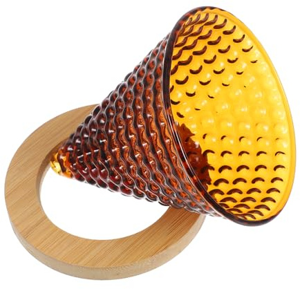 NOLITOY Embudo de Vidrio para Espresso Taza de Filtro Portátil para Cocina Accesorio de Vidrio Resistente al Calor para Filtro de Café y Café