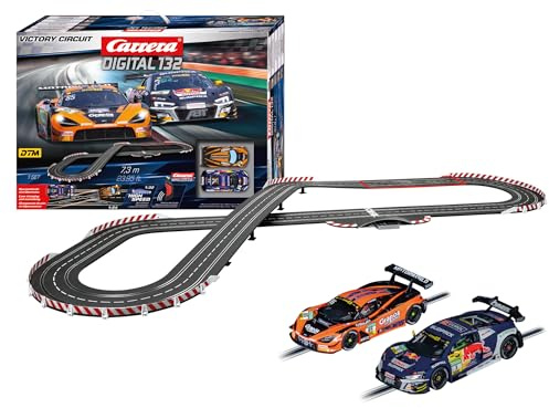 Carrera 30047 Digital 132 Victory Circuit Slot Car Race Track Set, 1:32 Scale, 23.95-Feet Long, Featuring McLaren 720S GT3 and Audi R8 LMS GT3, Includes Wireless Controllers