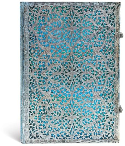 Paperblanks Hardcover Notizbücher Silberfiligran-Kollektion | Unliniert | Grande (210 × 300 mm): Unlined Grande (Silver Filigree Collection)