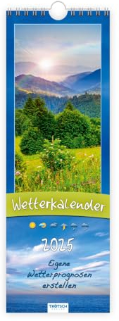 Trötsch Streifenkalender Wetterkalender 2025 Notizkalender: Wandkalender Notizkalender