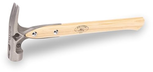 VAUGHAN DALLUGE 16 oz Titanium Framing Hammer, Magnetic Nail Holder, Milled Face Carpenter Hammer, VN07180