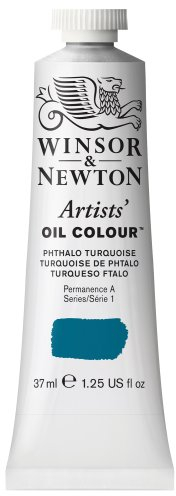 Winsor & Newton 1214526 Artists Ölfarbe - 37ml Tube, Künstler - Ölfarbe mit höchstmöglicher Pigmentierung, höchste Lichtechtheit - Phthalotürkis