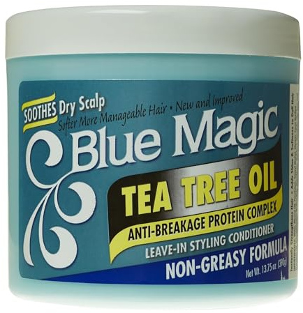 Blue Magic Tea Tree Leave-In Hair Styling Conditioner, 13.75 Ounce, 12 fl oz