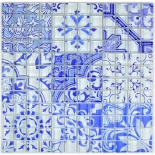 Retro Vintage Mosaik Fliese Glasmosaik Crystal Design grau für WAND BAD WC DUSCHE KÜCHE FLIESENSPIEGEL THEKENVERKLEIDUNG BADEWANNENVERKLEIDUNG Mosaikmatte Mosaikplatte