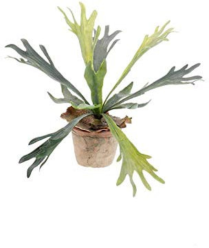 artplants.de Kunstpflanze Geweihfarn Marley im Terracottatopf, grün, Ø 45cm - Kunststoff Hirschfarn