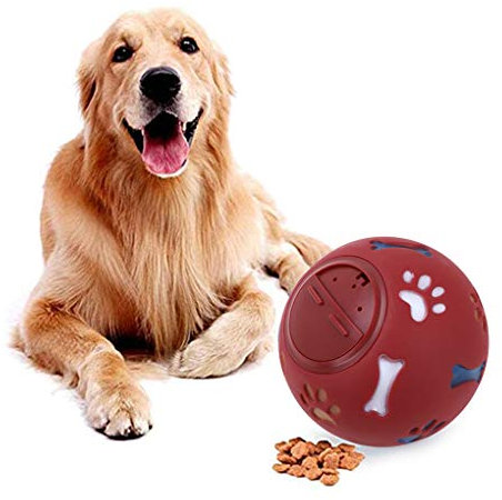 Hundespielzeug Kauspielzeug Hunde Spielball Snackball Zahnbürste Ball aus Naturkautschuk mit Leckerli befüllbar, Interaktives Futterspielzeug Zahnreiniger für kleine, mittelgroße und große Hunde