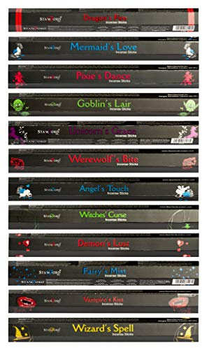 Stamford 37338 Mystical Variety Set Incense Sticks - 12 Packs x 15 Sticks