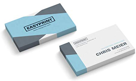 500 Visitenkarten drucken | Stripes | 2-seitig | Querformat | Farbe + Papier zur Auswahl | personalisieren | Industrie | Produktion | Management | Geschäftsführer | Handelsvertreter (Blau)