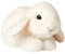 Uni-Toys - Coniglietto bianco disteso – 18 cm (lunghezza) – Coniglio, animali di bosco – peluche
