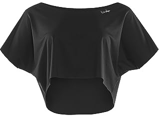 WINSHAPE Damen Functional Light Cropped Dance-top Dt104 T-Shirt, Schwarz, S EU