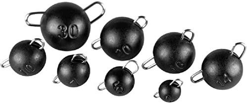 LMAB Tungsten Chebu Sinker - Cheburashka Rig Gewichte Set, bleifrei, beschichtet, zum Finesse Angeln, Barschangeln & Zanderangeln, Farbe Matt Black, Größe 2,0 g