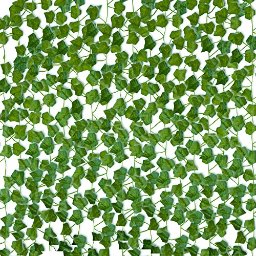 Pelle & Sol 18-Pack Ivy Garland Artificial Plants - Fake Ivy Fake Vines Artificial Ivy UV Resistant 126 Ft Artificial Plants Indoor Wall Decor | Hanging Plant for Bedroom Decor, Aesthetic Room Decor
