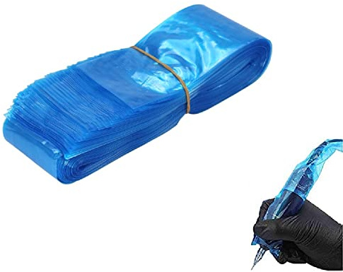 100 Pièces Manchons à Clip Jetables pour Tatouage Hygiène Sacs de Couverture Cordons