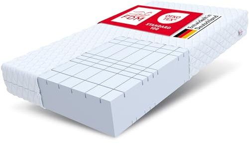 FDM Matratze 140x200 cm Härtegrad H4 Höhe 24 cm Kaltschaummatratze HR-Schaum 7 Komfortzonen mit Hypoallergenem Waschbarem Premium-Bezug Oeko-Tex Pearl MAX Plus