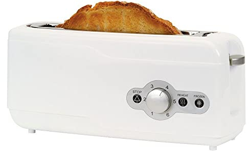 TOSTADORA UNA RANURA ANCHA 750W LARGA BARRA DE PAN TOSTADOR REVESTIMIENTO TACTO FRIO FUNCION DESCONGELADO