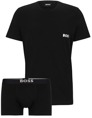 BOSS Hommes TShirtRN+Trunk Gift T-Shirt et Boxer en Jersey de Coton - Coffrets Cadeaux