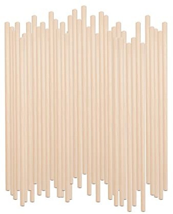 Wnspir Dowel Rods Wood Sticks Wooden Dowel Rods - 30PCS 10 Inchx6mm- for Crafts and DIYers (Birch Wood1/4 Inch x 10)