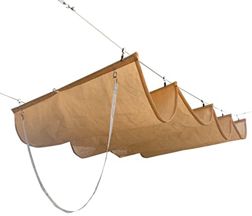 Zlovne Tenda a Vela Impermeabile Vela Ombreggiante Parasole Protezione Raggi UV,Tenda da Sole Rettangolare,Panno Ombreggiante in Tessuto Hdpe,Rete Telo Ombra per Esterni Terrazza (1.8x15m/5.9x49.2ft)