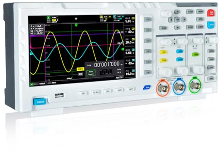 1014D Digitales Oszilloskop 2 Kanäle, Oscilloscope 100Mhz Bandbreite mit DDS Signalgenerator, 1GSa/s Abtastrate, 240kbit Speichertiefe, Triggermodus Auto/Nomal/Einzel, Datenspeicherung & Export