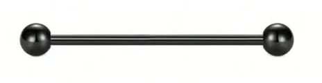 GBJUK Black Industrial Barbell Scaffold Piercing Bar Surgical Steel 1.6mm x 30mm