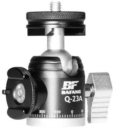 BF BAFANG Kugelkopf Stativkopf, 360°Schwenkfuß, 23mm Stativköpf mit 1/4 Zoll Schraube für Stativ, Einbeinstativ, DSLR Kamera