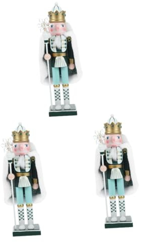 PRETYZOOM 3pezzi Natale Decorazione Con Cappotto Statuetta Nutcracker Per Da Scrivania Per Feste Natale e Decorazioni Per La Casa