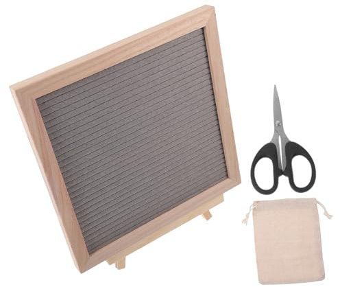 Lurrose 1satz Quadratischem Buchstabentafel Mit Buchstaben Ständer Graue Filzoberfläche Lösung Für Kreative Botschaften Und Ankündigungen