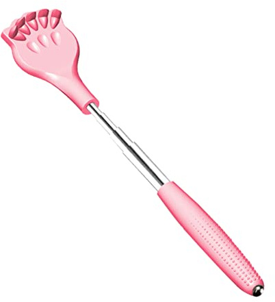 Anneome Rascador para Aliviar la Picazón Espalda Diseño Flexible y Masajeador, Herramienta Portátil de Plástico Color Rosa Adecuado para Uso Diario