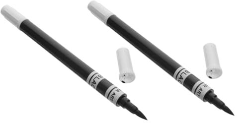 OKUMEYR Dual-tip Edible Cake Pen Set 2pcs Black for Diy Baking Decoration, Food-safe Marker Pens for Cake, Cookie, Macaron Decorating and Icing Writing