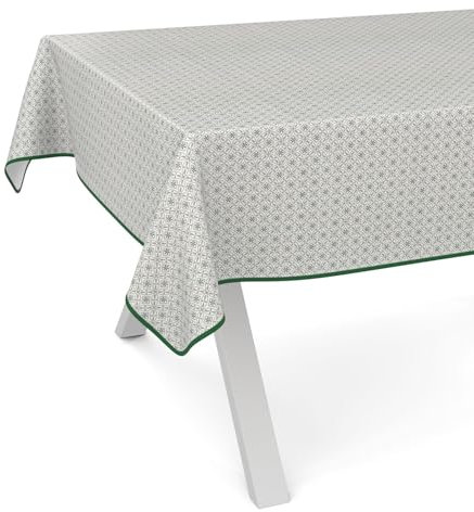 ANRO Wachstuchtischdecke Wachstischdecke Wachstuch Tischdecke abwaschbar Gartentischdecke Rund Oval Eckig 160x120cm mit Saum (Eingefasst) Italia Grau