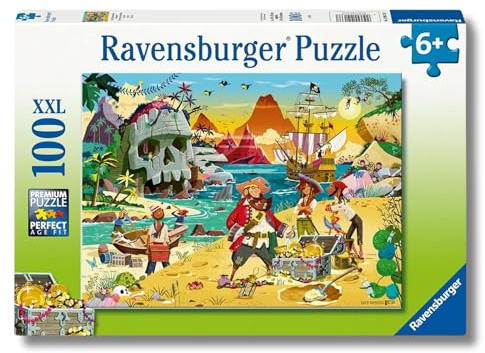 Ravensburger - Puzzles XXL Un tesoro! | Puzzle 6 Anni In Su | Puzzle 100 Pezzi Per Bambini Da 6 Anni In Su | Puzzle Bambini 36 X 49 Cm | Puzzles Ravensburger