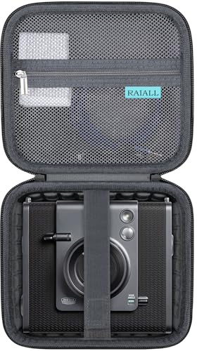 RAIALL Carrying Case for Fujifilm INSTAX Wide EVO 2-in-1 Instant Film Camera and Printer, Wide EVO Instant Camera Travel Bag Holder, Mesh Pocket for Film Filters and Cable, Black
