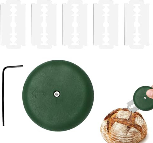 Teegxddy cuchilla panadero,Cuchillo de Panadero con 5 Hoja de acero inoxidable cuchillo para pan cortador de pan rasqueta panadero para DIY Pan Masa Hornear