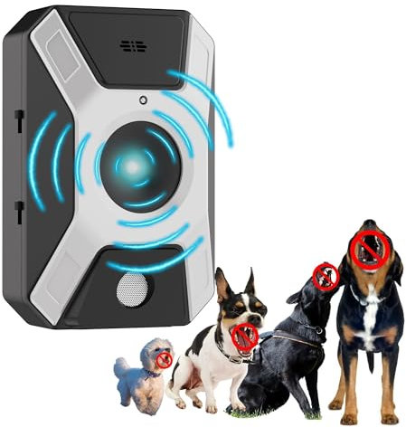 Antibell für Hunde,Wiederaufladbares Antibell für Kleine Mittel Große Hunde,Sicher Hundebellen Stoppen,Ultraschall Hunde Anti Bellen Ger,3 Einstellbare Frequenz Automatisches Anti Bellen Gerät