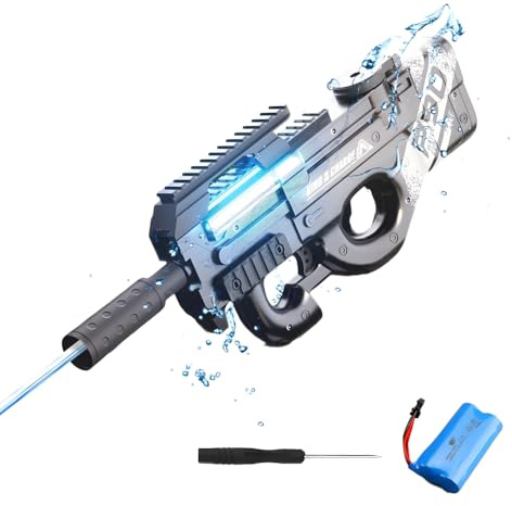 Wasserpistole Elektrisch mit USB Wiederaufladbar Batterie, Automatische Wasserpistole Elektrisch,Water Gun Elektrisch,Hoher Kapazität Wasserpistole,Reichweite beträgt etwa 8-10m