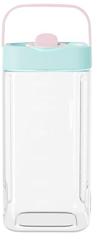 Refrigerator Drink Dispenser, 3.5l Water Jugs with, Leakproof Tea Pitcher, Large Juice Container, Clear, Kitchen Fridge Camping Partys, 31.5x13x13cm Purple Yellow