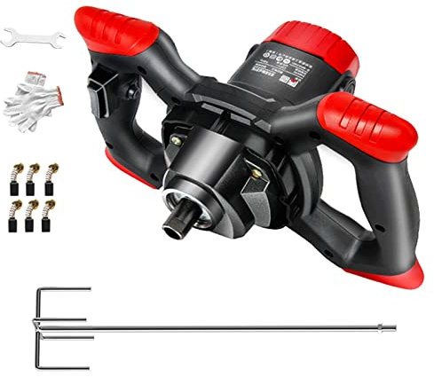 Elektrischer Paddelmixer für Gips, Beton & Lebensmittel, 6 Geschwindigkeiten verstellbar, tragbar, 50 cm/60 cm Rührpaddel