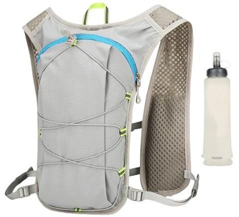 Tuxxjzm Trinkrucksack – Wasserrucksack | reflektierender, verstellbarer Schultergurt, Reservoir mit 500 ml weicher Flasche für Klettern, Reisen, Fitnessstudio, Joggen, Radfahren, Outdoor