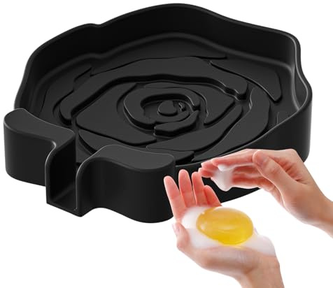 Portasapone - Vassoio Spugna in Silicone | Saponiera Decorativa a Rosa con Scolapiatti Per Cucina Bagno Esterno e Viaggi