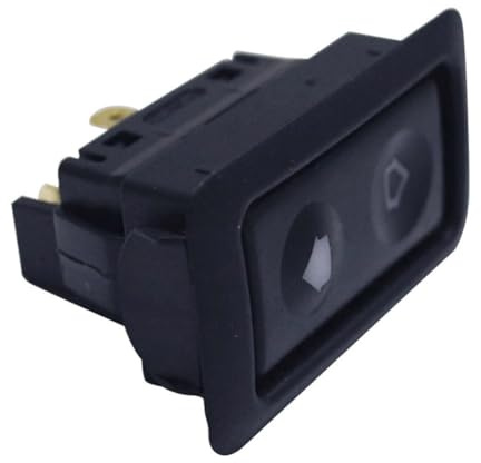 Interrupteur De Lève-vitre Électrique Auto Voiture À 6 Broches DC12V / 24V Commutateur Fenetre avec Vert Indicateur D'éclairage