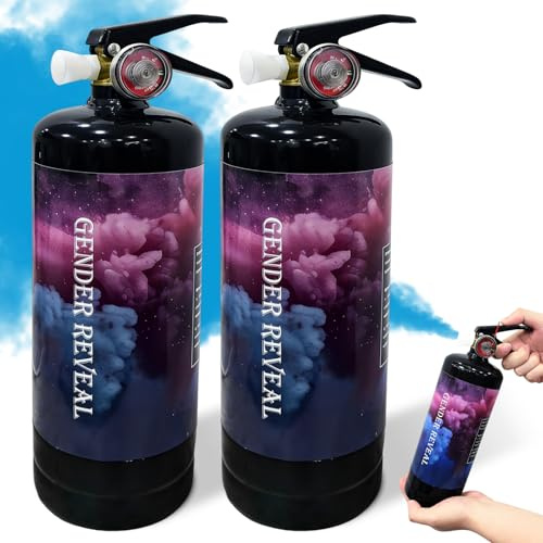 Gender Reveal Rauchbombe 2 Stück, 100% Biologisch Abbaubar aus Natürlicher Maisstärke, Gender Reveal Konfetti Kanone & Rauchkanone 1000g, Outdoor Partyzubehör für Jungen (Blau)