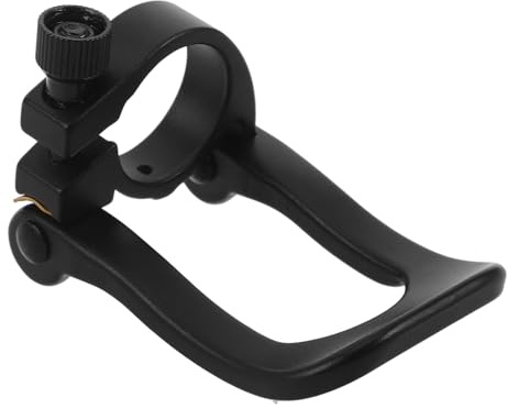 Kisangel Abrazadera de Tija de Sillín Plegable de Aleación de Aluminio 34,9 Mm, Color Negro Arenado, Liberación Rápida para Bicicletas de Carretera y Montaña, Ajuste Estable y Ligera